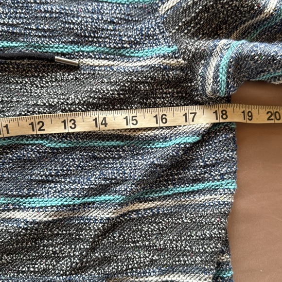 Departwest Baja Striped Pullover Hoodie in Navy Tobacco Drug Rug - Picture 6 of 12